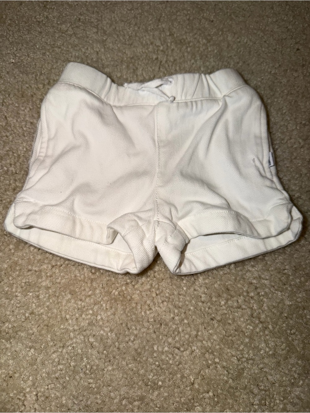 Little Sleepies White Baby/Toddler Knit Shorts